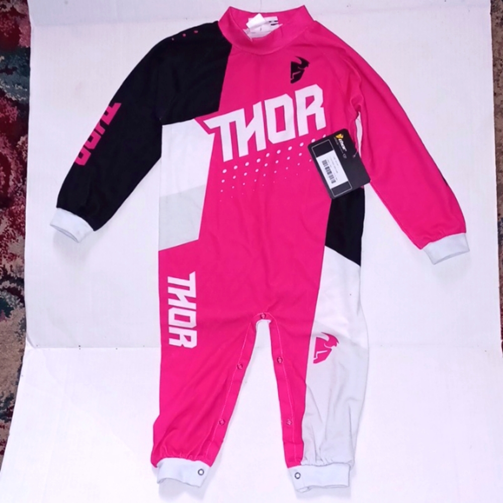 THOR ONESI HOT PINK BLACK AND WHITE 18-24 MONTHS OLD GIRL